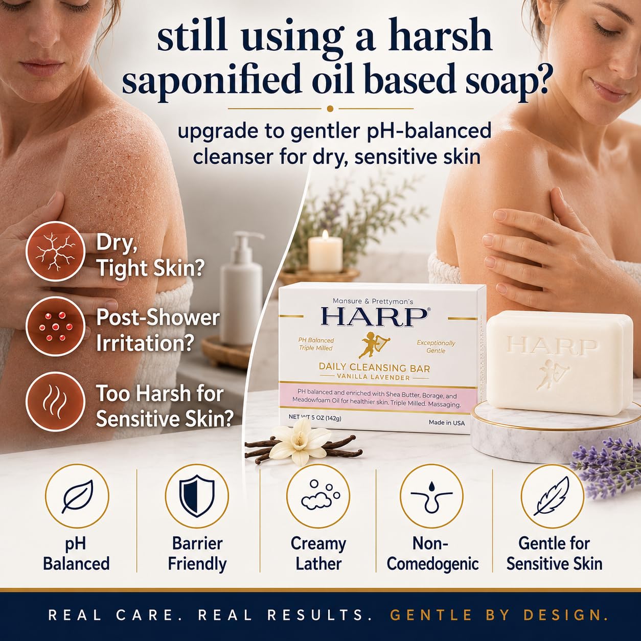 Mansure & Prettyman's HARP bar in hand demonstrating 5oz size and portability
