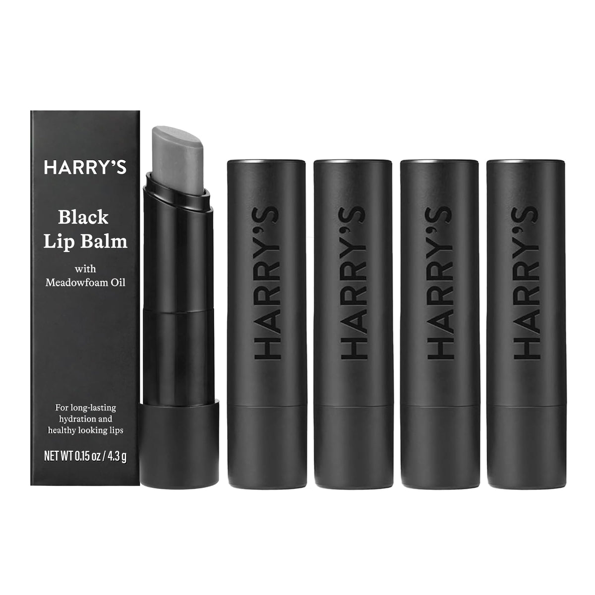 Harry's front tube showing sleek matte black design and easy grip