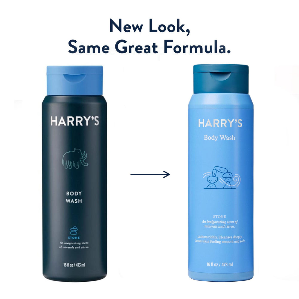 Harry's open packaging box displaying bottles ready for gifting and storage