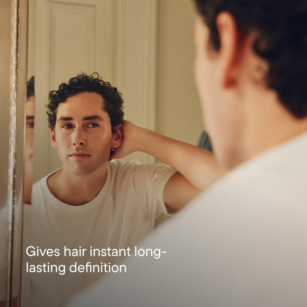 Harry's application on towel-dried hair showing controlled styling