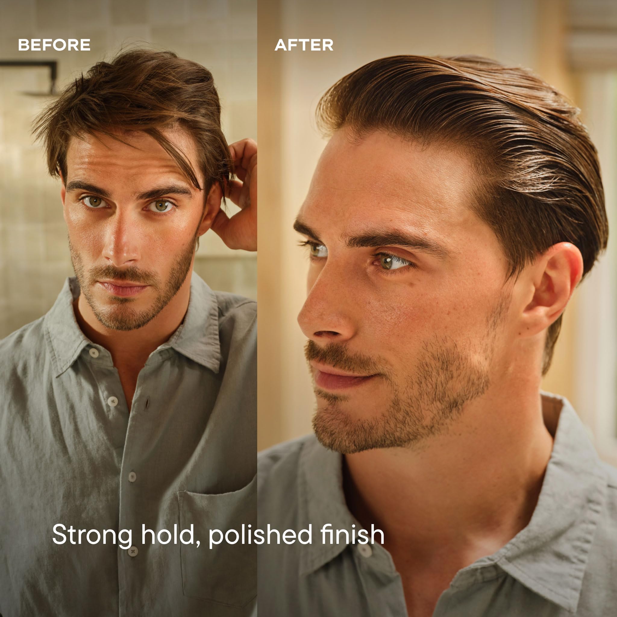 Harry's gel texture on fingers highlighting clear formula and easy spreadability