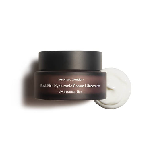 HARUHARU front packaging showing unscented black rice cream benefit: clear product info
