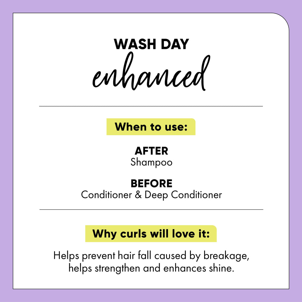 HASK applied to wet hair in sections showing improved slip and detangling benefit