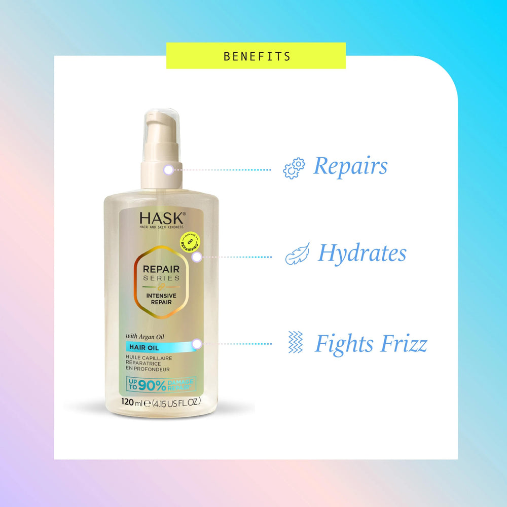 HASK argan oil ingredient visual highlighting hydration and elasticity benefit