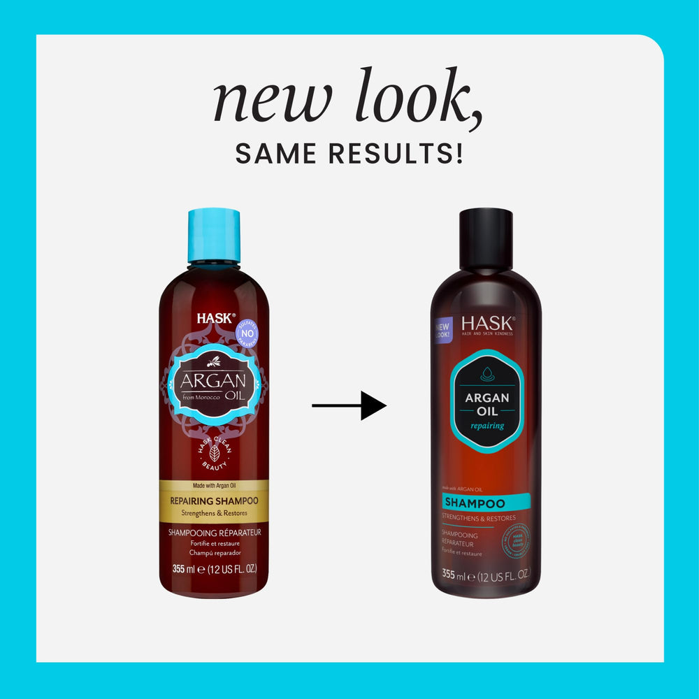 HASK argan oil shampoo texture on palm demonstrating richness