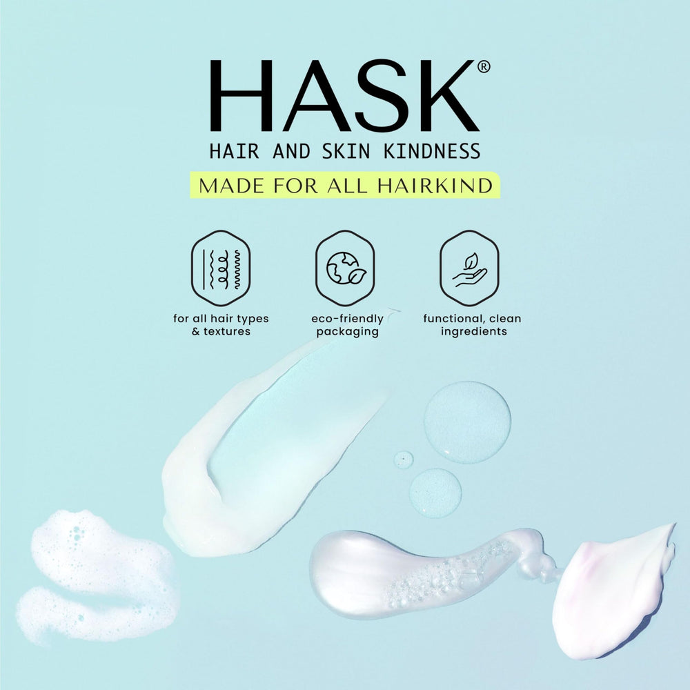 HASK conditioner on a bathroom shelf for an organized routine