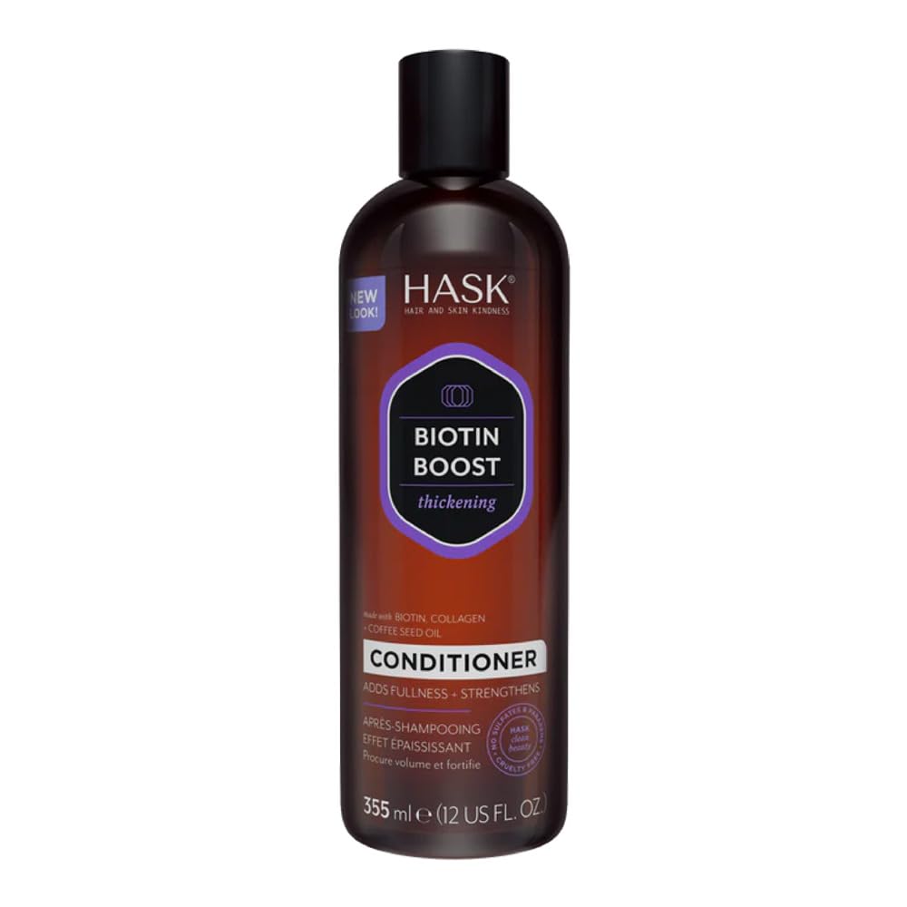 HASK front bottle showing label and 12 fl oz size for easy identification and benefit