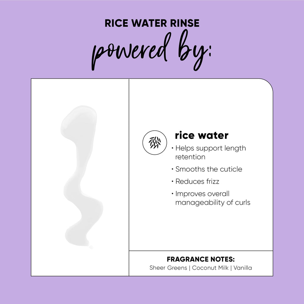 HASK rice water texture close-up highlighting lightweight formula and fortifying feel