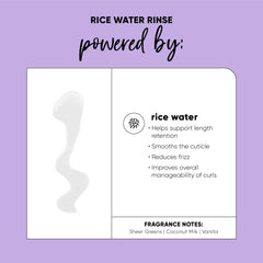 HASK rice water texture close-up highlighting lightweight formula and fortifying feel