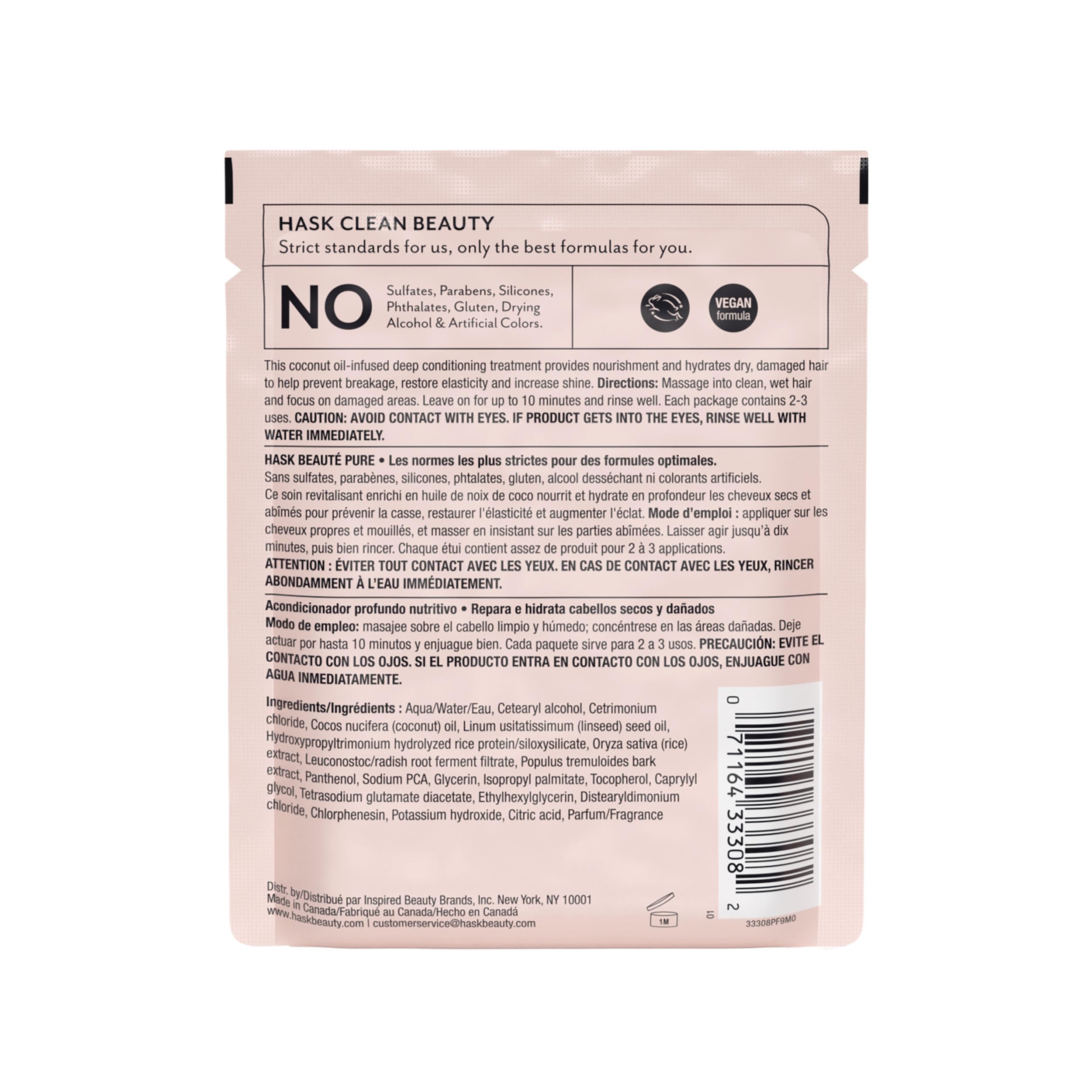 HASK with fresh coconut halves highlighting natural moisturizing ingredient