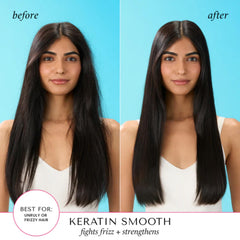 HASK keratin being applied in shower to restore damaged hair