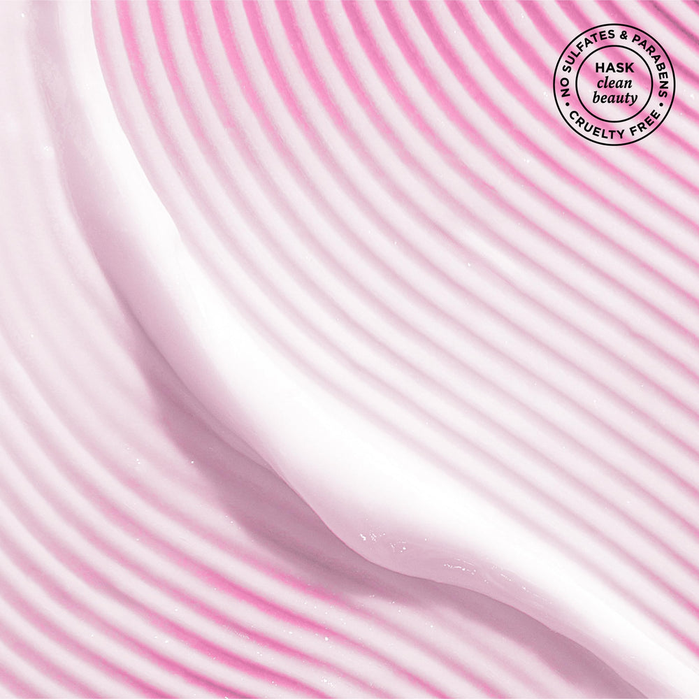 HASK jar close-up of product cream, highlighting smoothing keratin texture