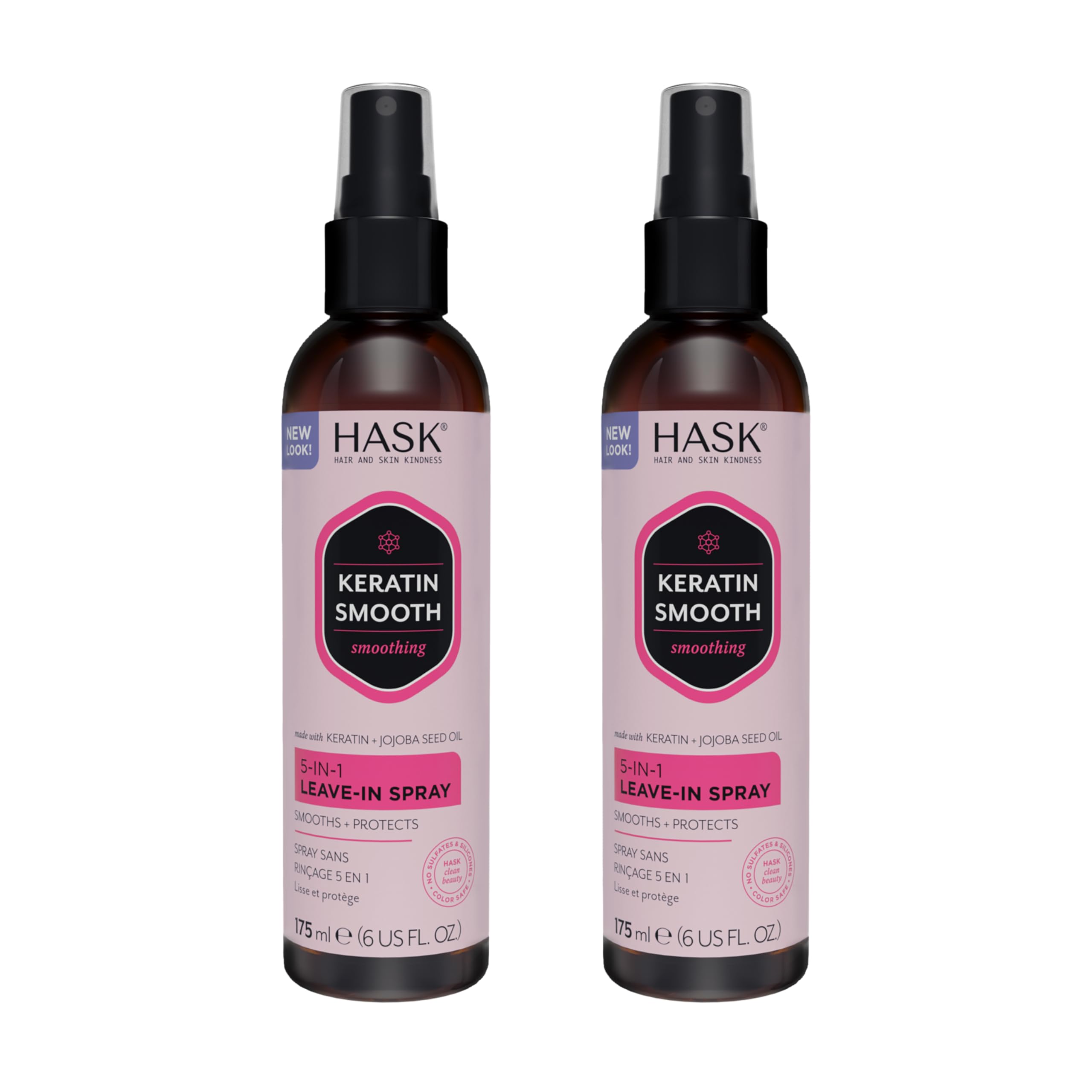 HASK front packaging showing two 6oz bottles and benefits