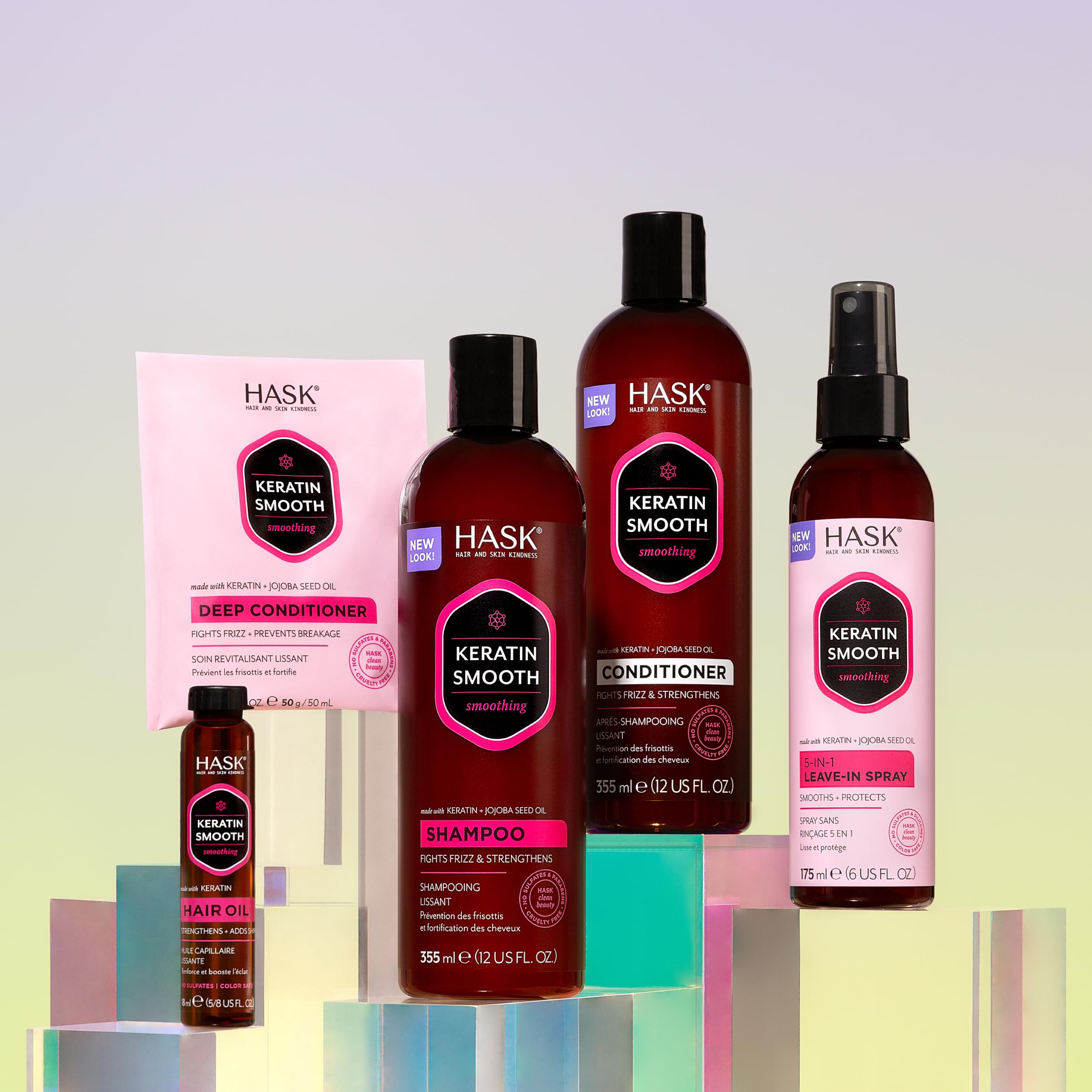 HASK lifestyle model with smooth hair showing styling and manageability