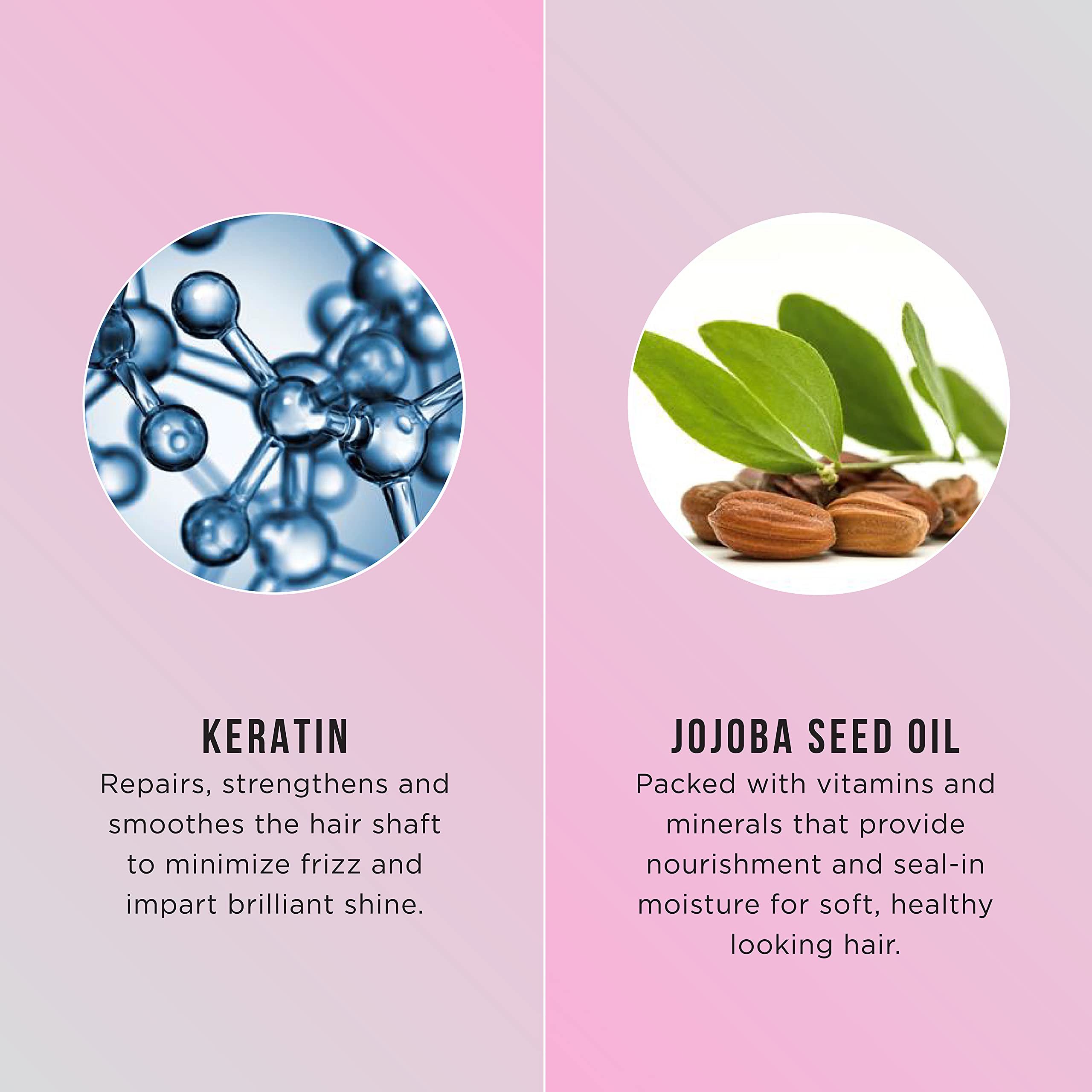 HASK keratin droplet close-up illustrating smoothing ingredient benefits