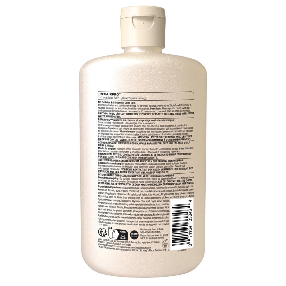 HASK product label close-up showing ingredients and clean formulation benefits
