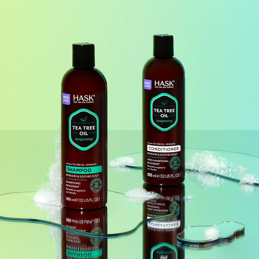 HASK bottle on bathroom counter showing lifestyle and convenience