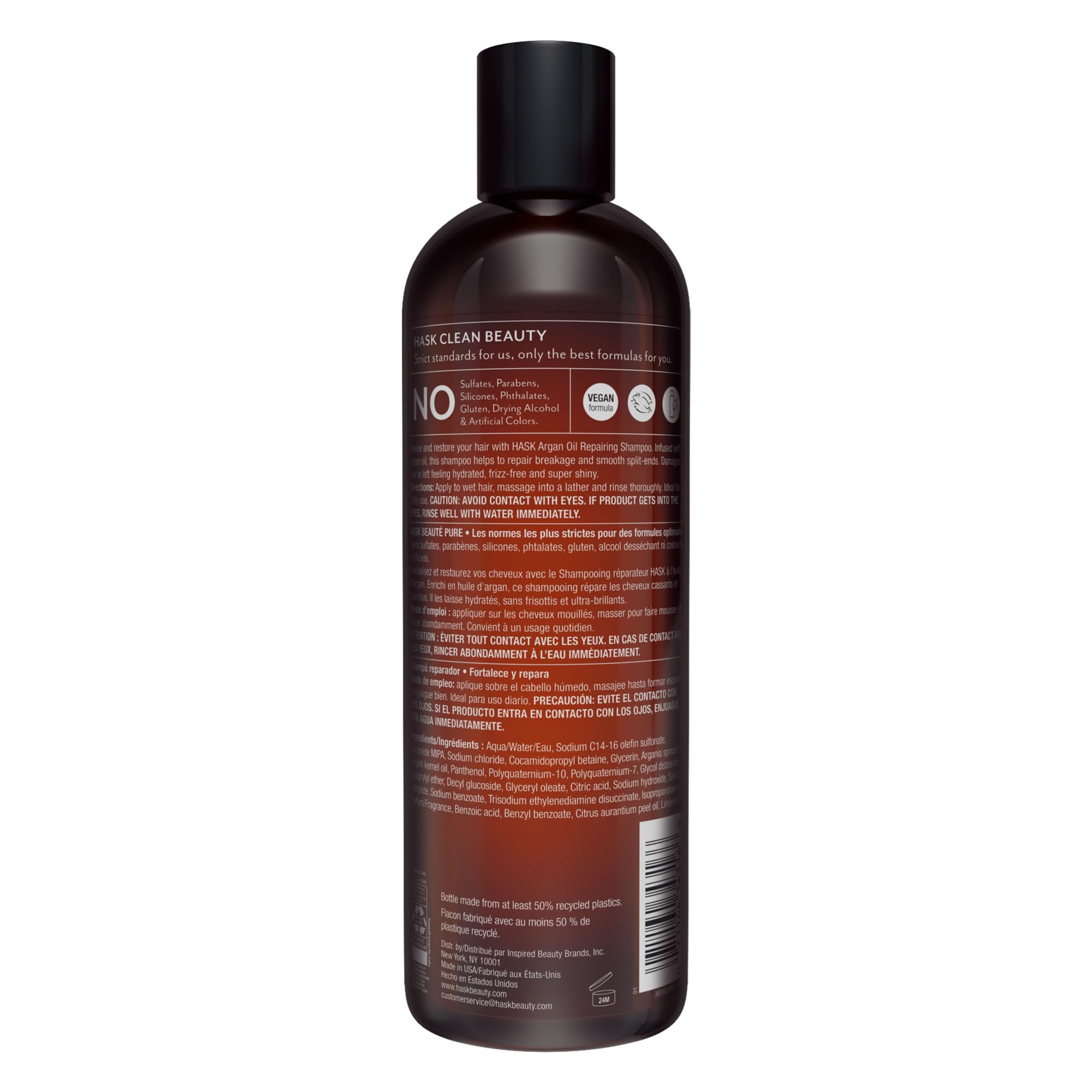 HASK shampoo on bathroom shelf promoting everyday use