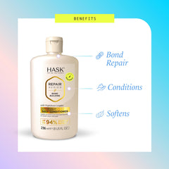 HASK applied to wet hair demonstrating conditioning and detangling benefits