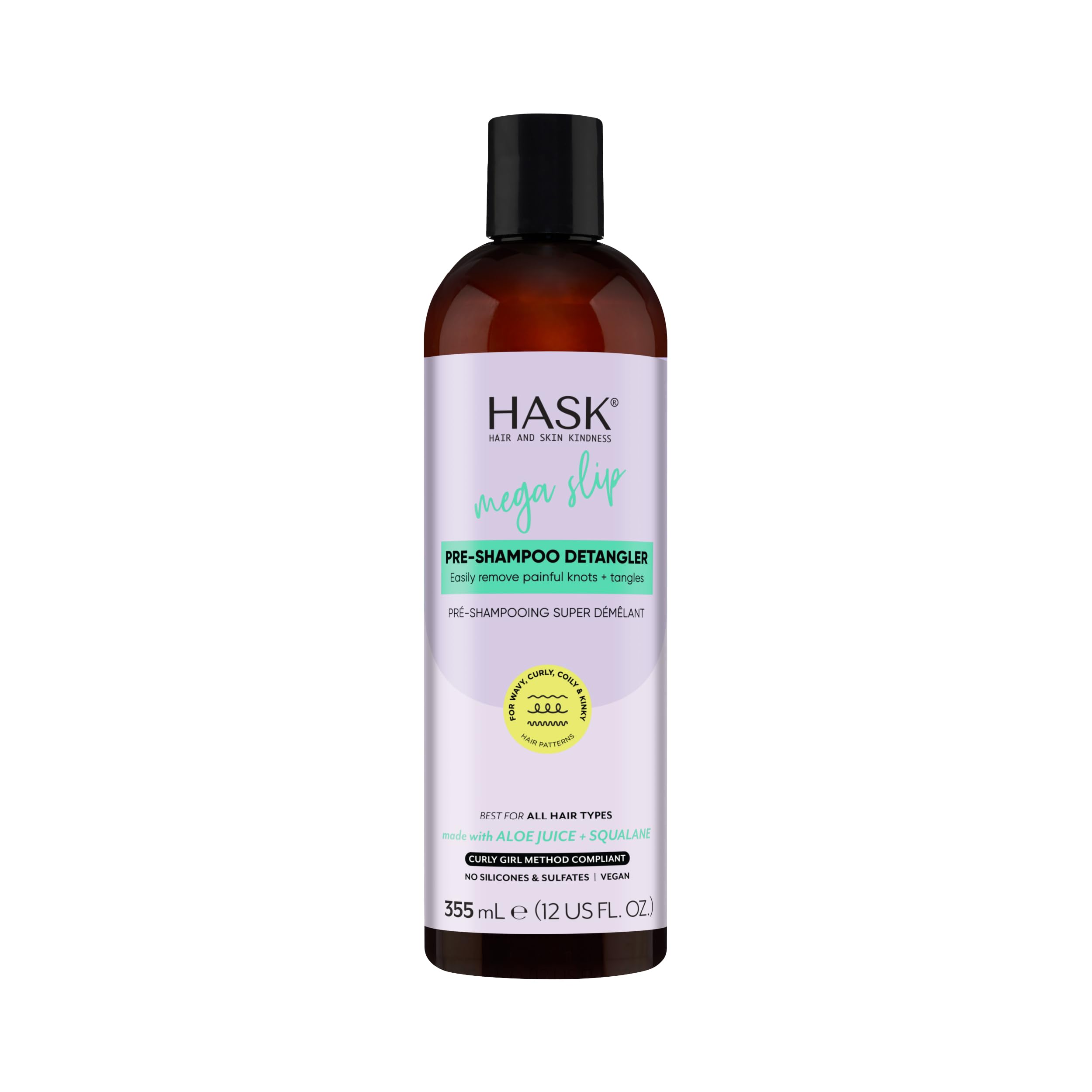 HASK bottle front view showing label and 12 fl oz size benefit easy identification
