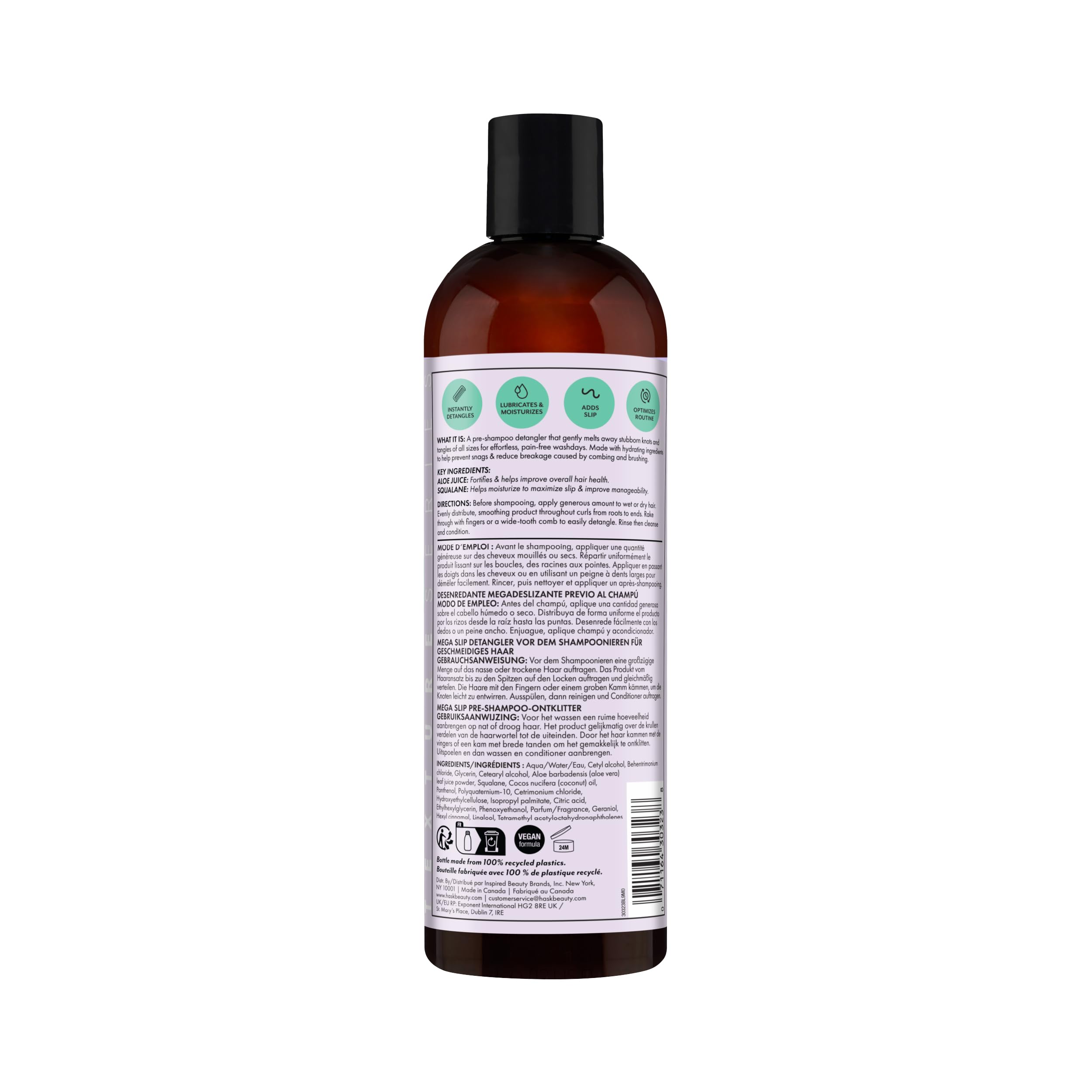 HASK beside common items for scale showing 12 fl oz travel-friendly size