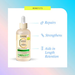 Applying HASK serum to scalp showing ease of use and scalp care benefit