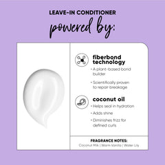 HASK creamy leave-in texture on palm demonstrating lightweight hydration