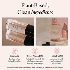 HATCH bottle label detail highlighting plant-based ingredients and clean formula