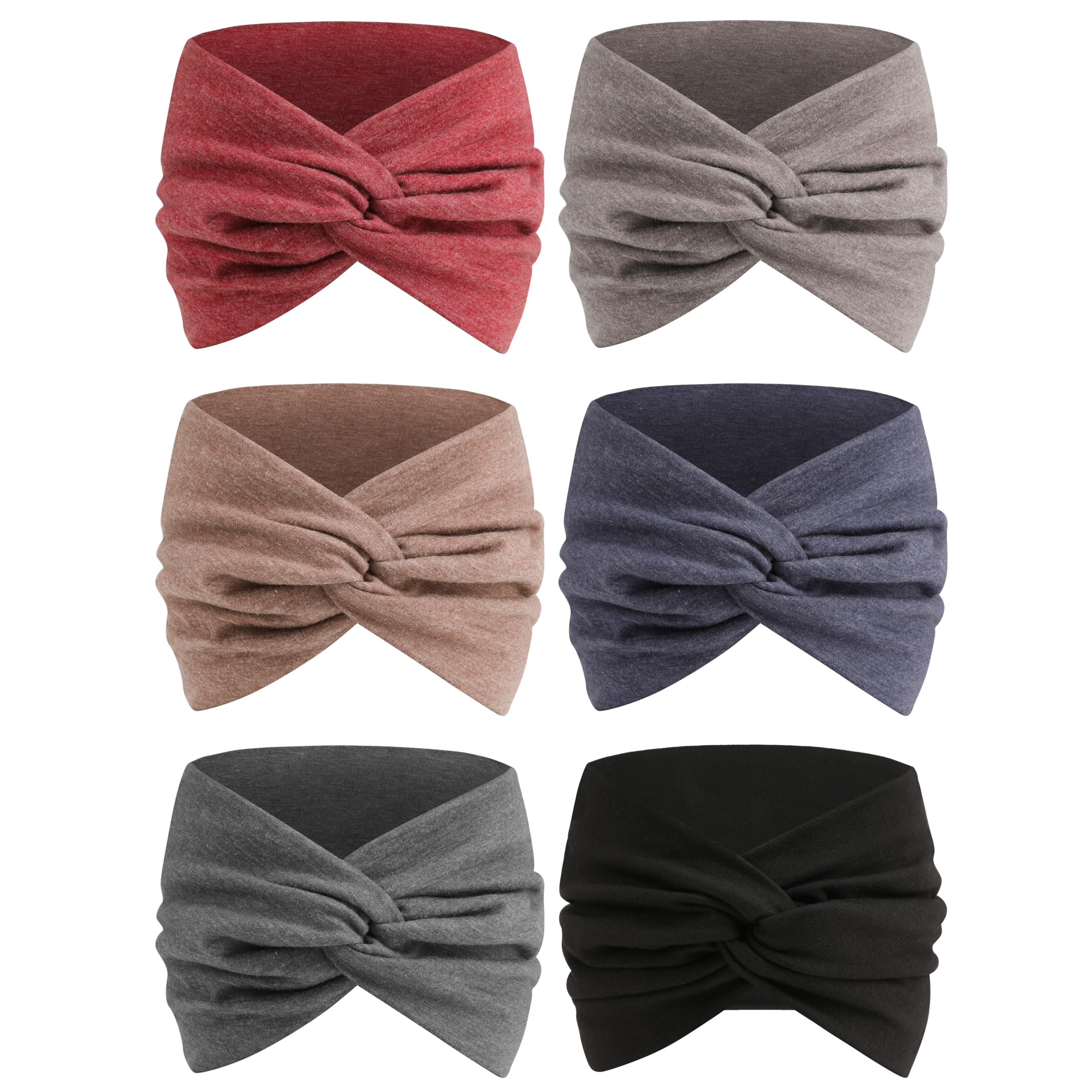 HAUHC front packaging showing six wide turban headbands, convenient gift pack