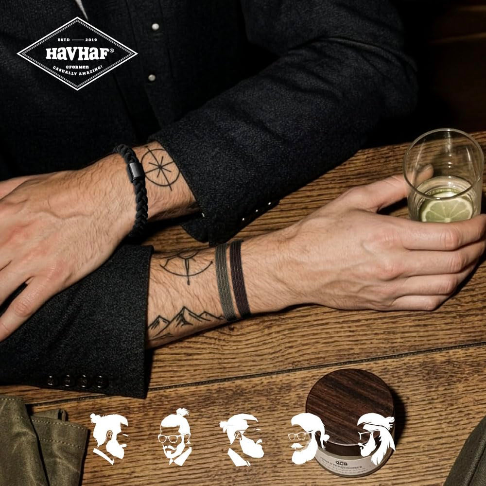 HAVHAF wrist wearing shot illustrating comfortable thin profile benefit