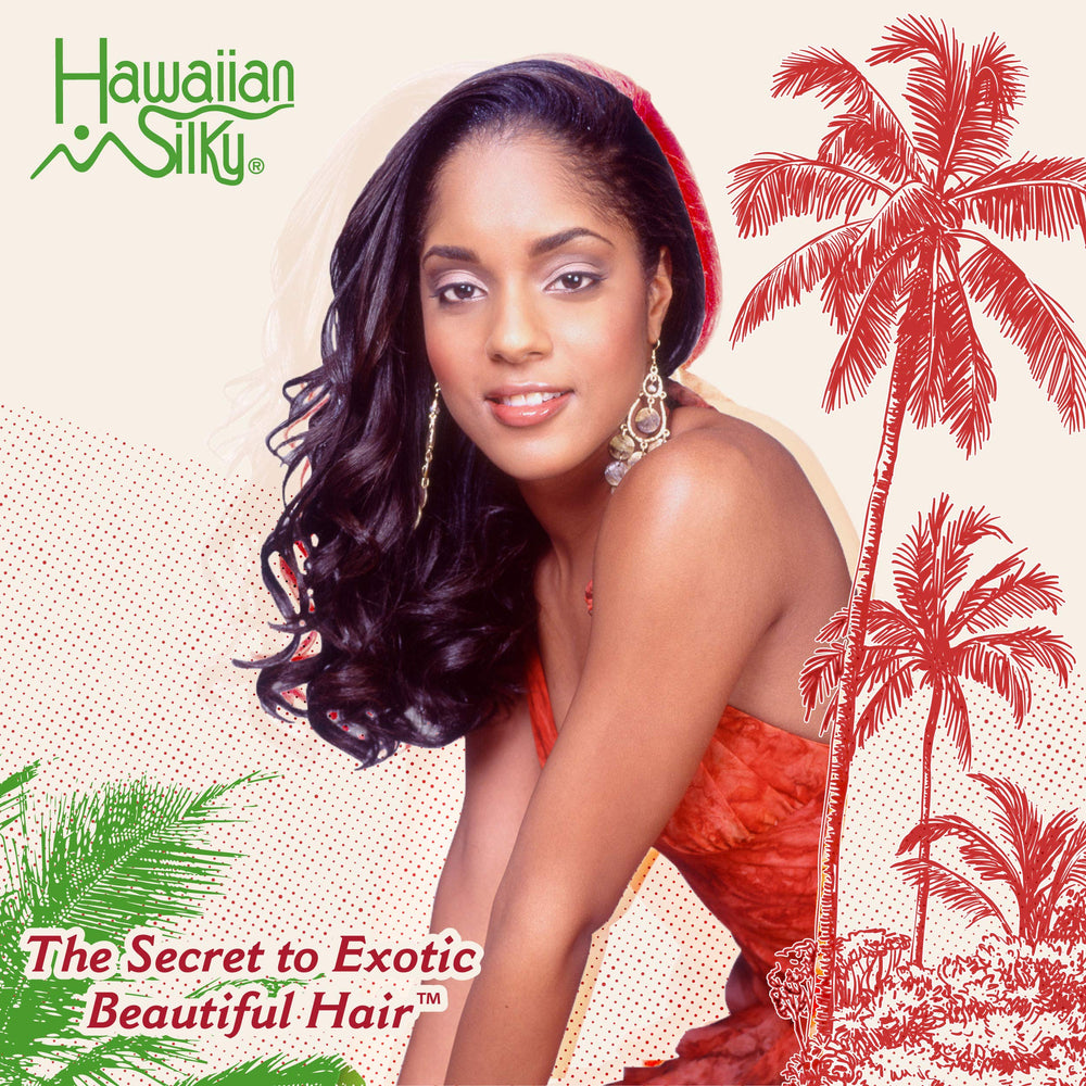 Hawaiian Silky finished hairstyle on model showing smoother, manageable hair benefits