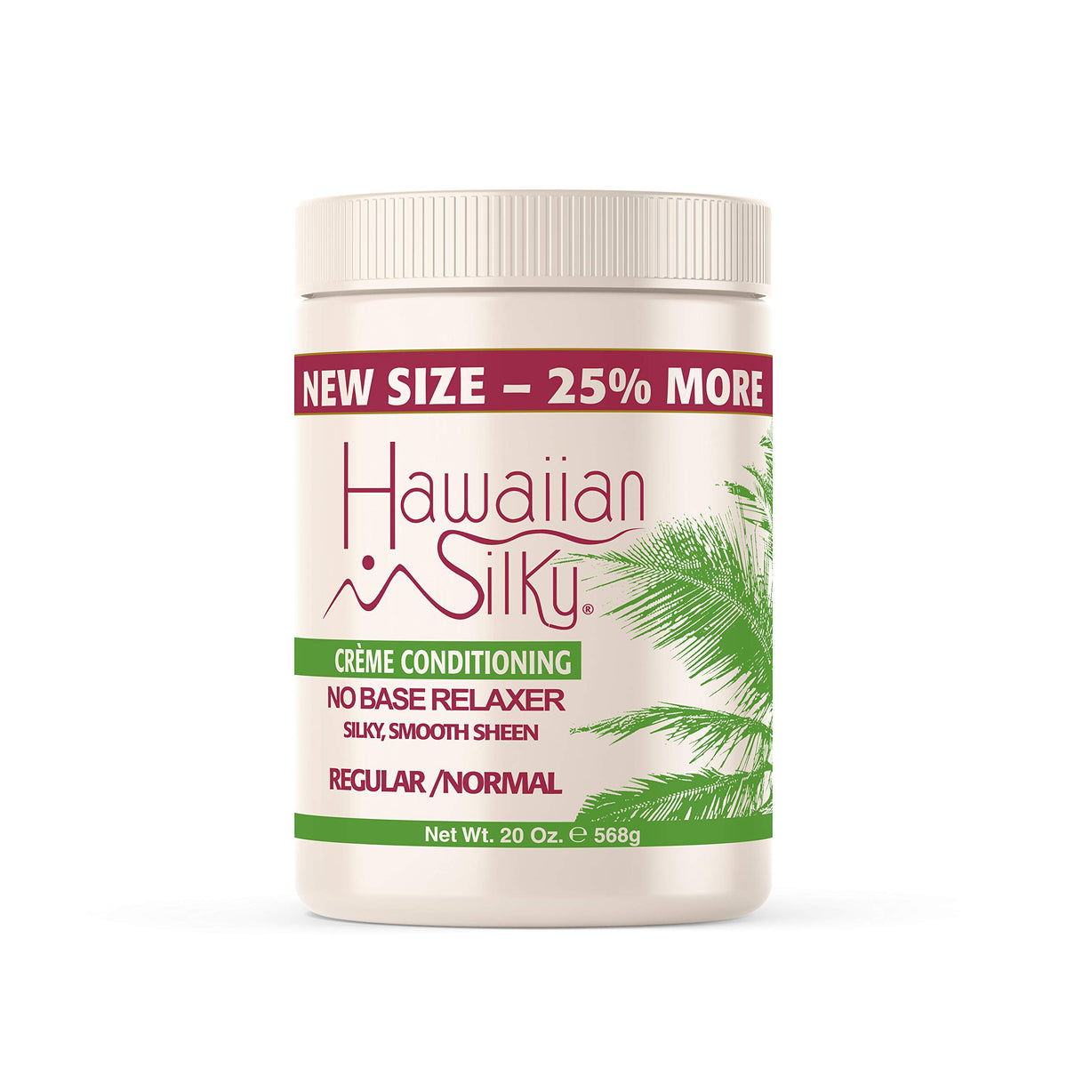 Hawaiian Silky front jar showing label and volume for easy identification and use