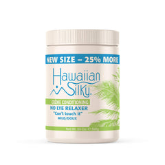 Hawaiian Silky front packaging showing 20 oz jar and product name for clear identification