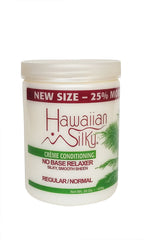 Hawaiian Silky jar front showing label and 20 oz size with clear branding and use