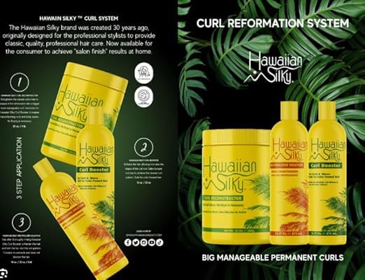 Hawaiian Silky being applied in salon to lock waves for long-lasting results