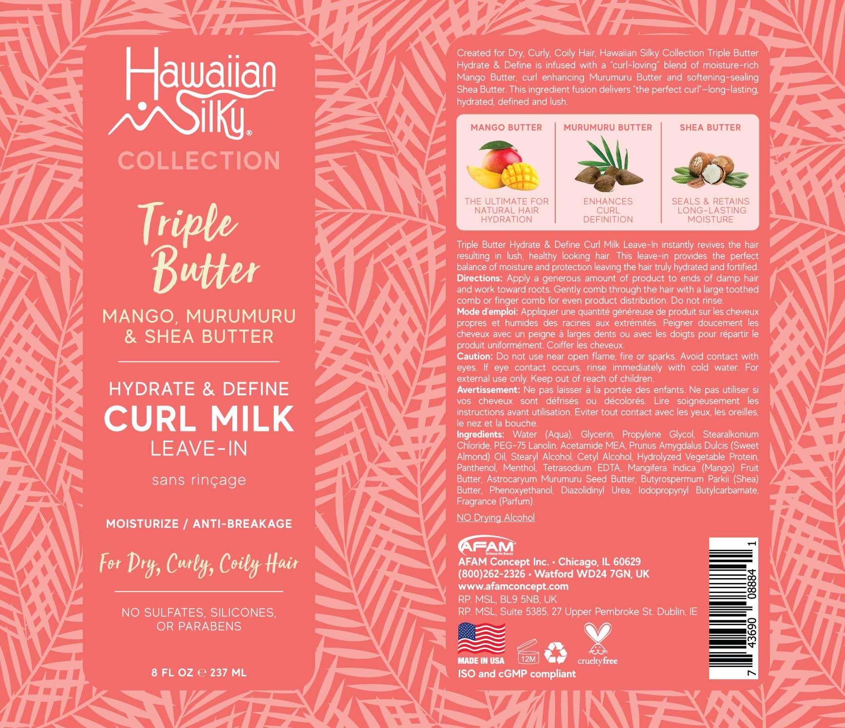 Hawaiian Silky texture close-up of the curl milk highlighting creamy absorption benefit