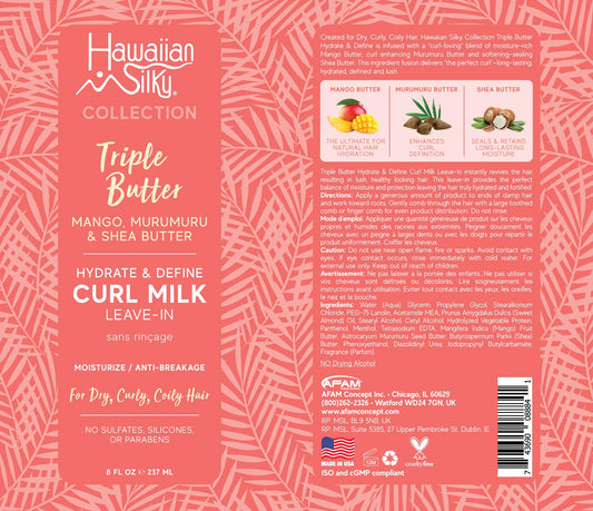 Hawaiian Silky texture close-up of the curl milk highlighting creamy absorption benefit