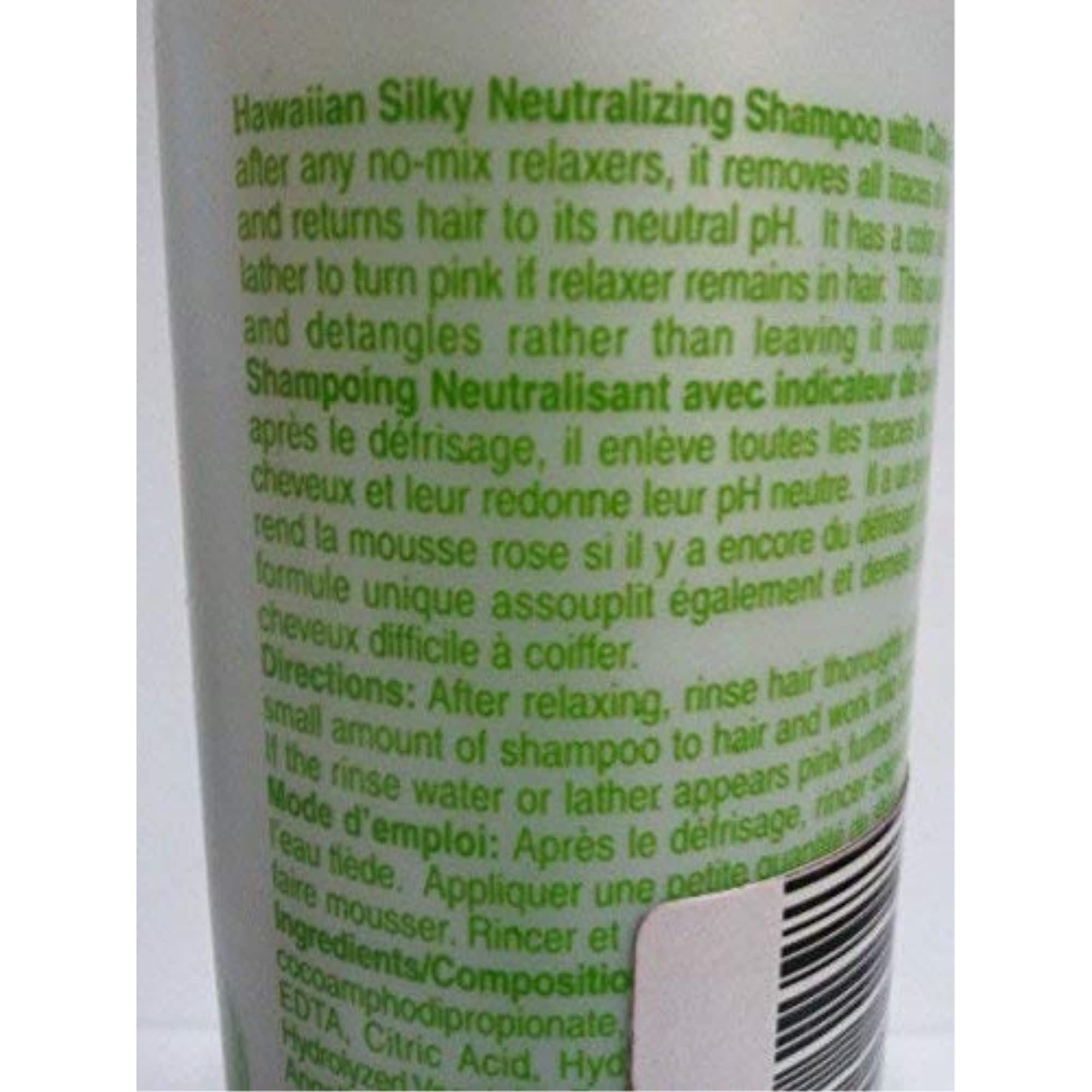 Hawaiian Silky being applied in a salon to neutralize relaxer and soften hair