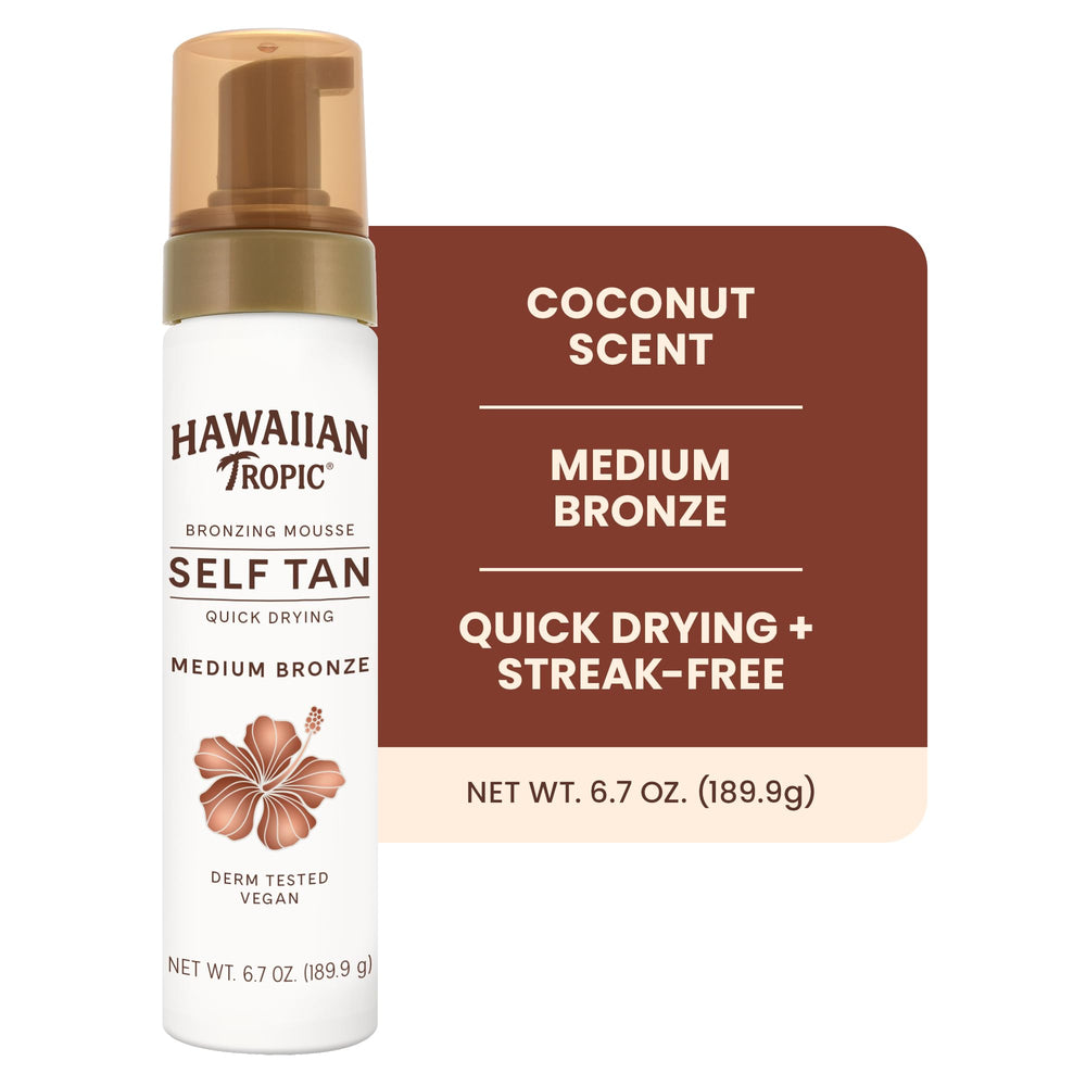 Hawaiian Tropic mousse pump dispensing fast-absorbing foam
