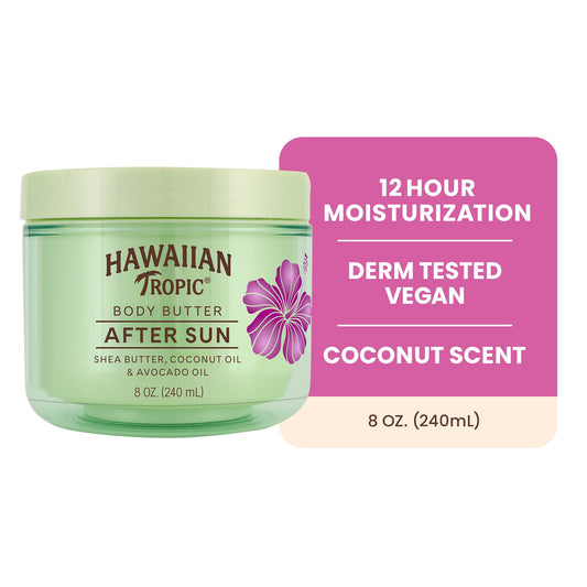 Hawaiian Tropic open jar close-up of creamy texture for deep hydration