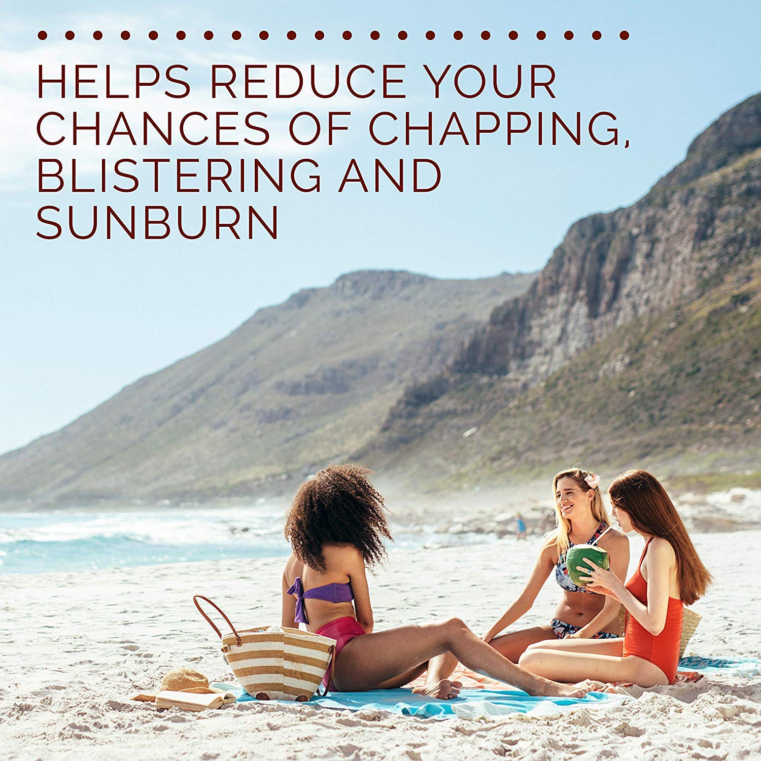 Hawaiian Tropic pack beside common items showing compact 4 g tube portability