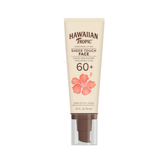 Hawaiian Tropic front packaging showing SPF 60 and travel size benefit