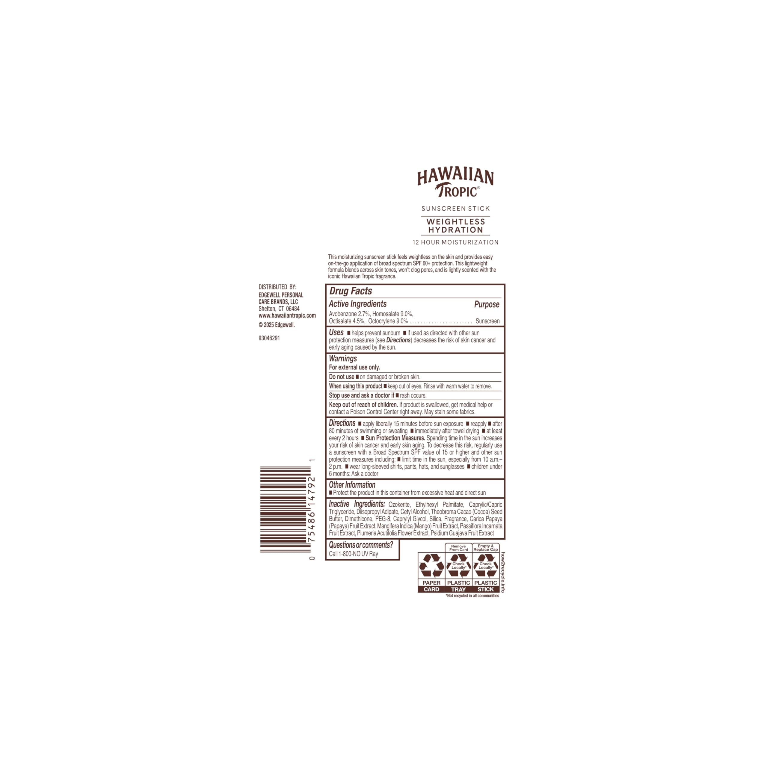 Hawaiian Tropic stick in beach bag lifestyle image showing everyday convenience