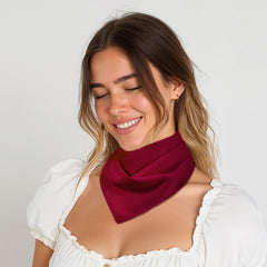 HBselect bandana worn as a neck scarf illustrating compact styling and outfit refresh benefit