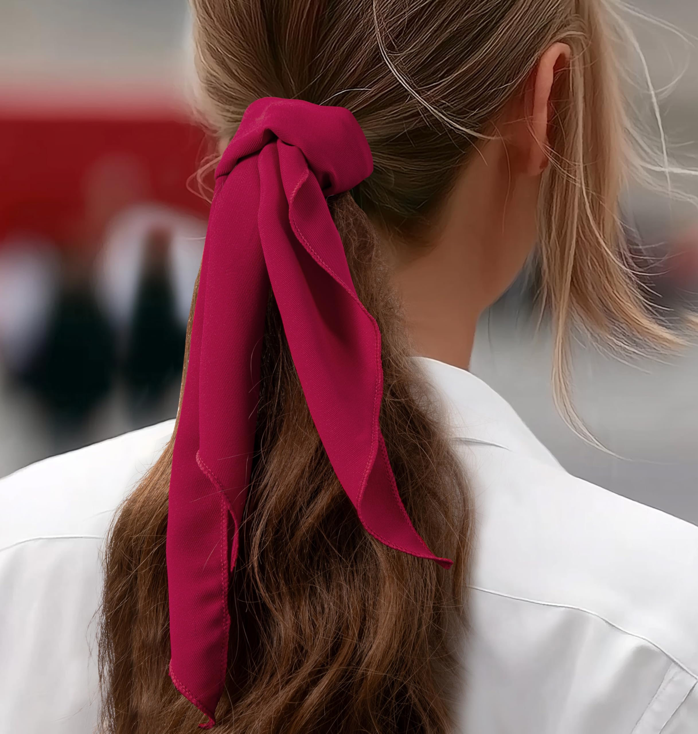 HBselect bandana tied as a boho headband demonstrating secure fit and retro style benefit