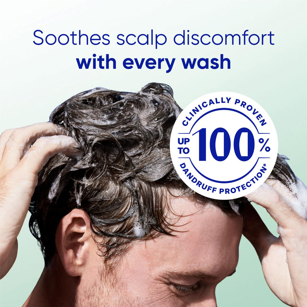 Head & Shoulders bottle staged in bathroom conveying daily use convenience
