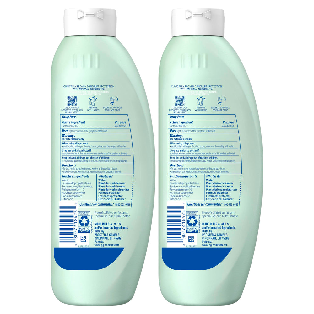 Head & Shoulders recyclable marking close-up showcasing reduced plastic