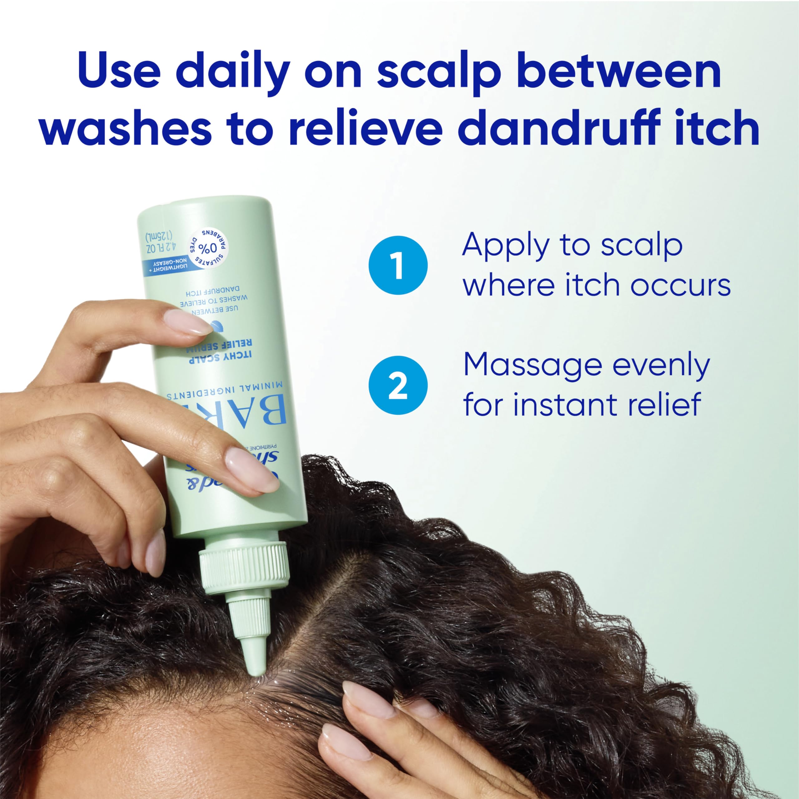 Head & Shoulders clear serum texture close-up showing lightweight, fast-absorbing finish