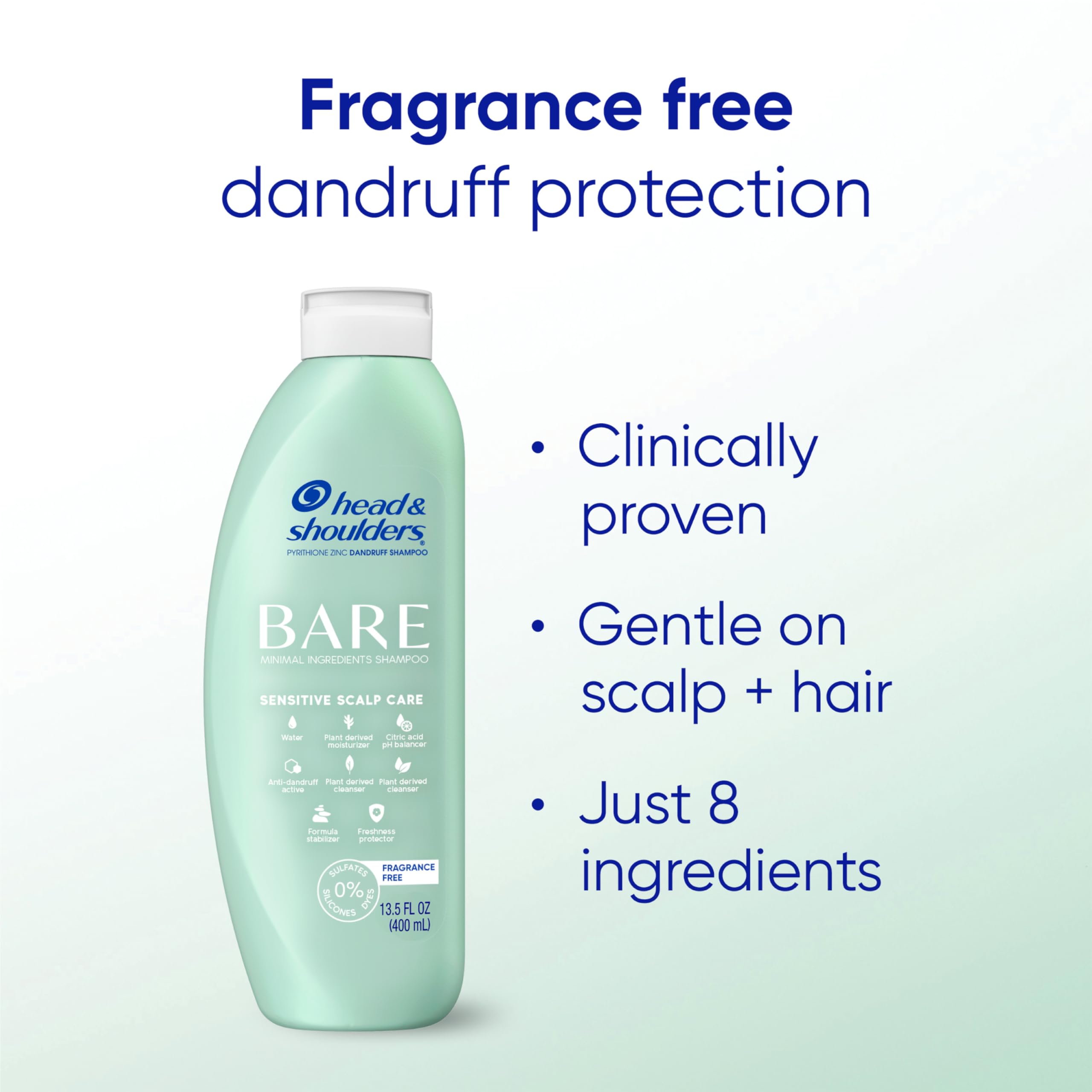 Head & Shoulders shampoo being poured to show easy dispensing benefit