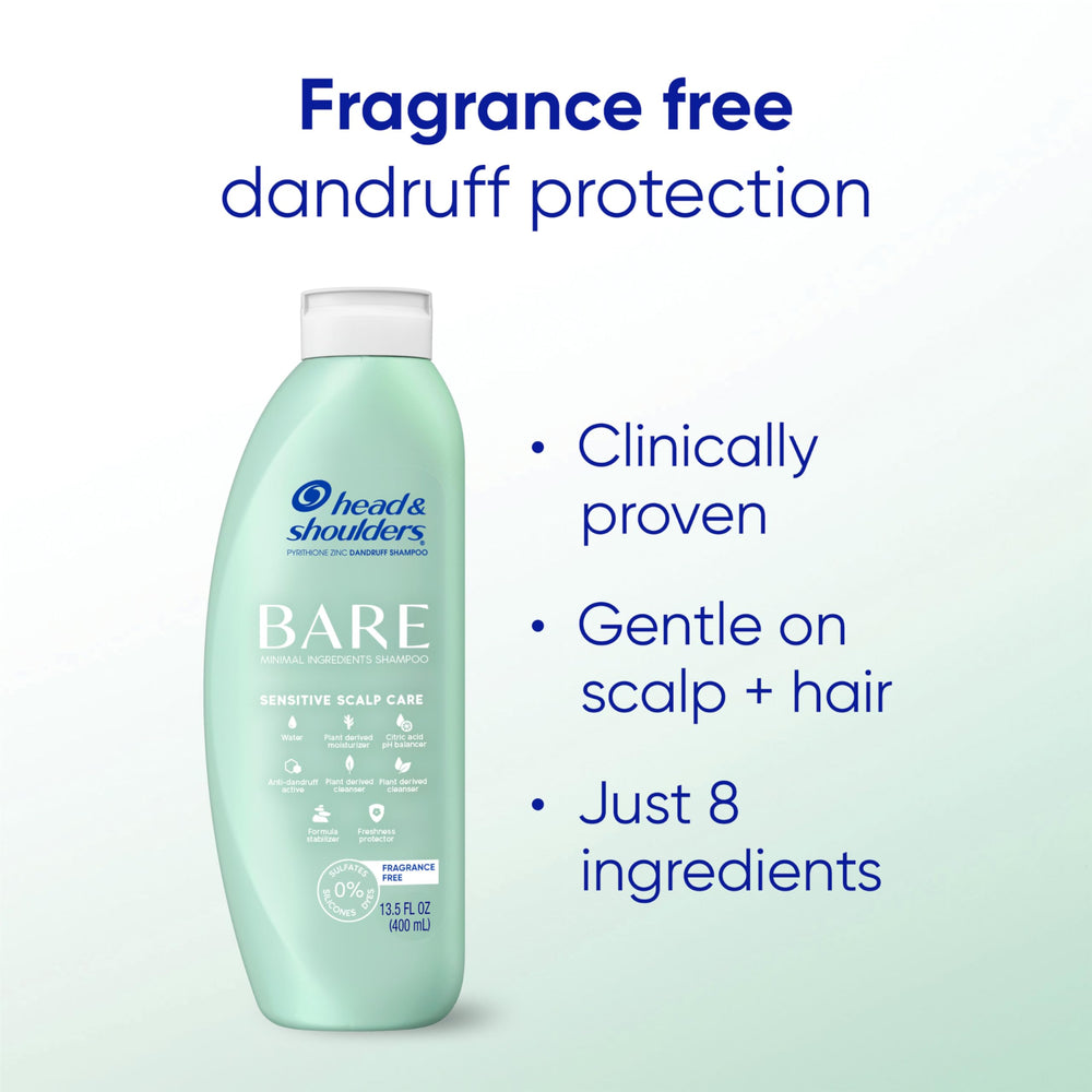 Head & Shoulders shampoo being poured to show easy dispensing benefit